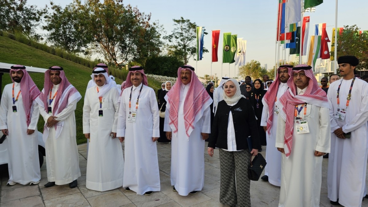 Officials participate in the celebration.  
