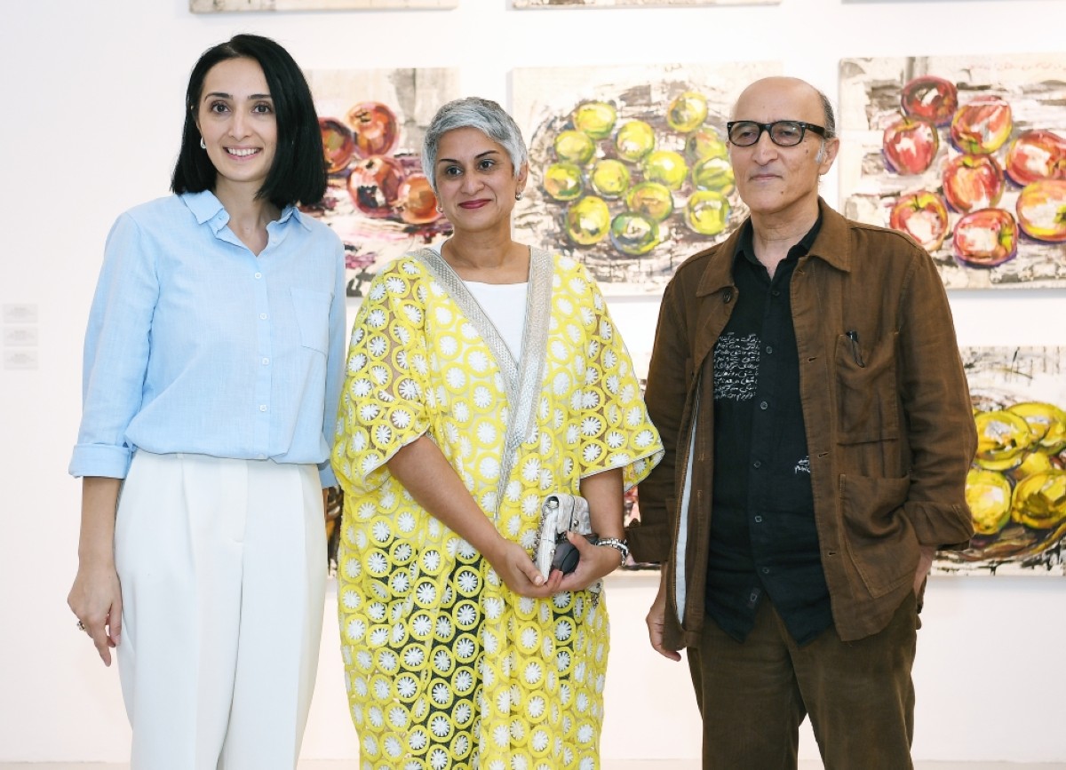 Ambassador of Canada Aliya Mawani (center) Reza Doust and Ofillia Right pose for a group photo. - Photos by Yasser Al-Zayyat