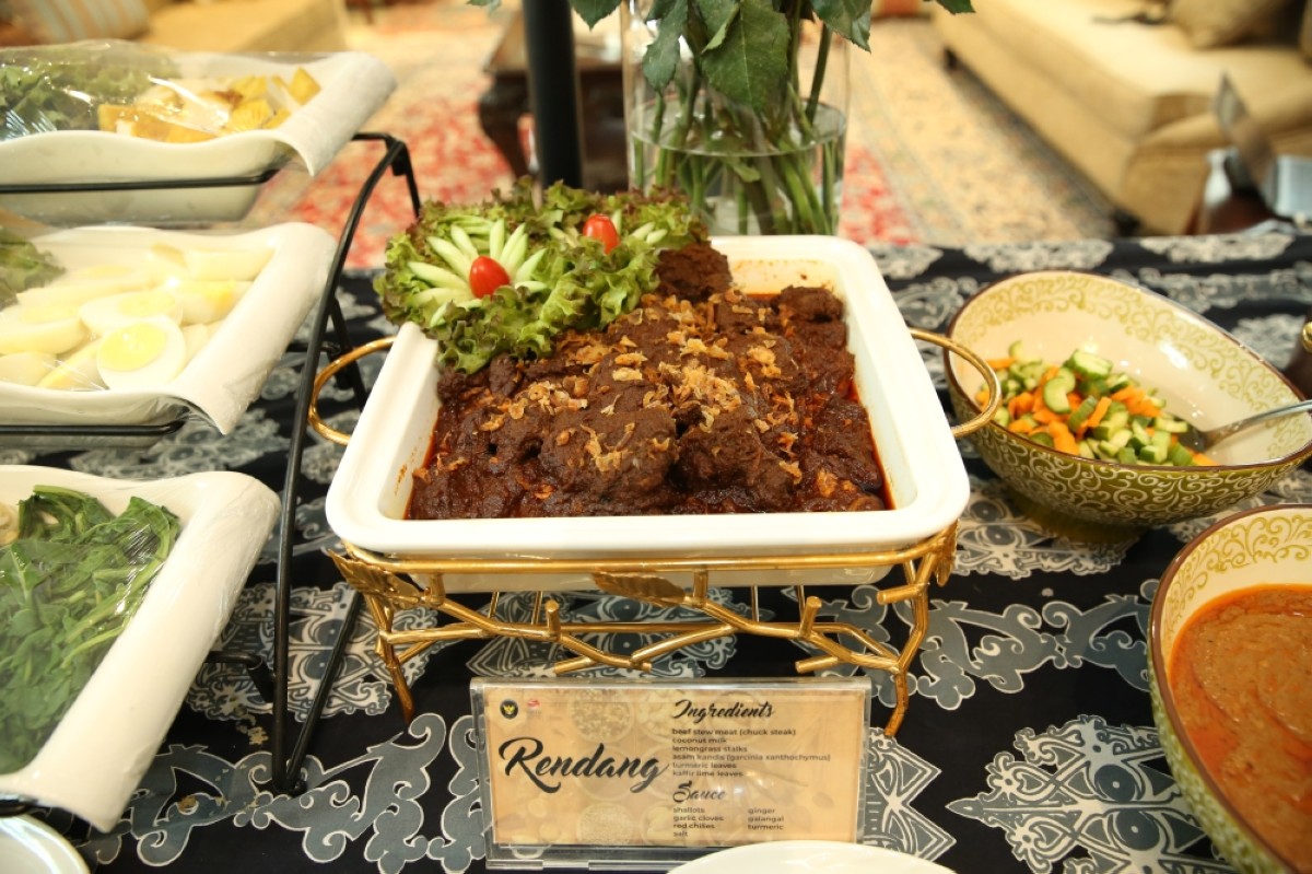 The Indonesian traditional dish Beef Rendang.