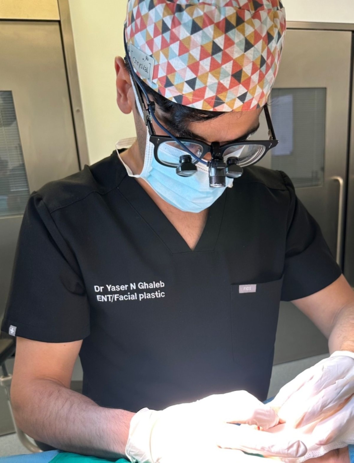 Dr Ghaleb during a surgical procedure.