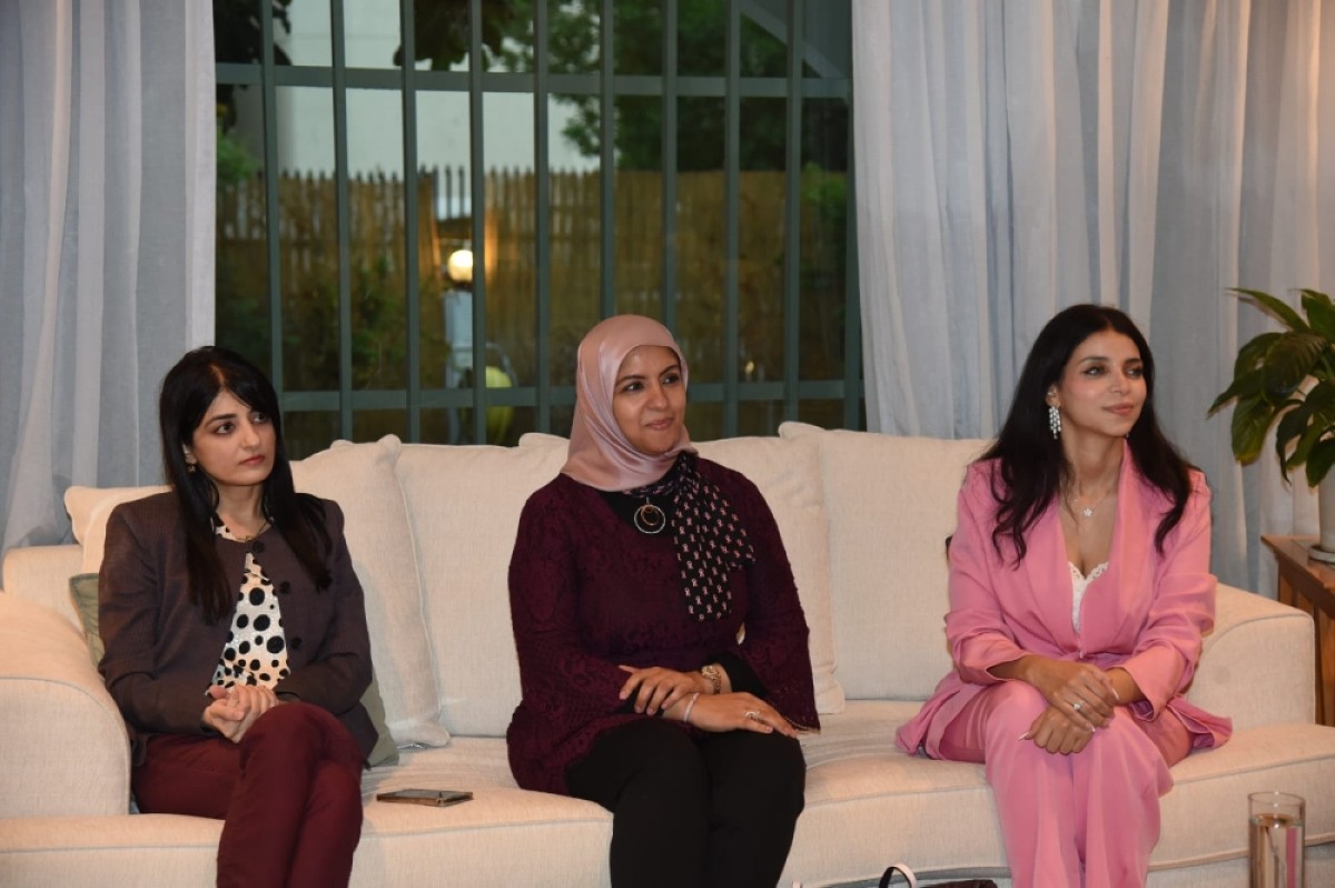KUWAIT: (From left) Dr Jinan Abdullah, Dr Rania Azmi, and Menna Farag are seen at an event held at the French embassy to raise awareness about breast cancer. — Photos by Yasser Al-Zayyat