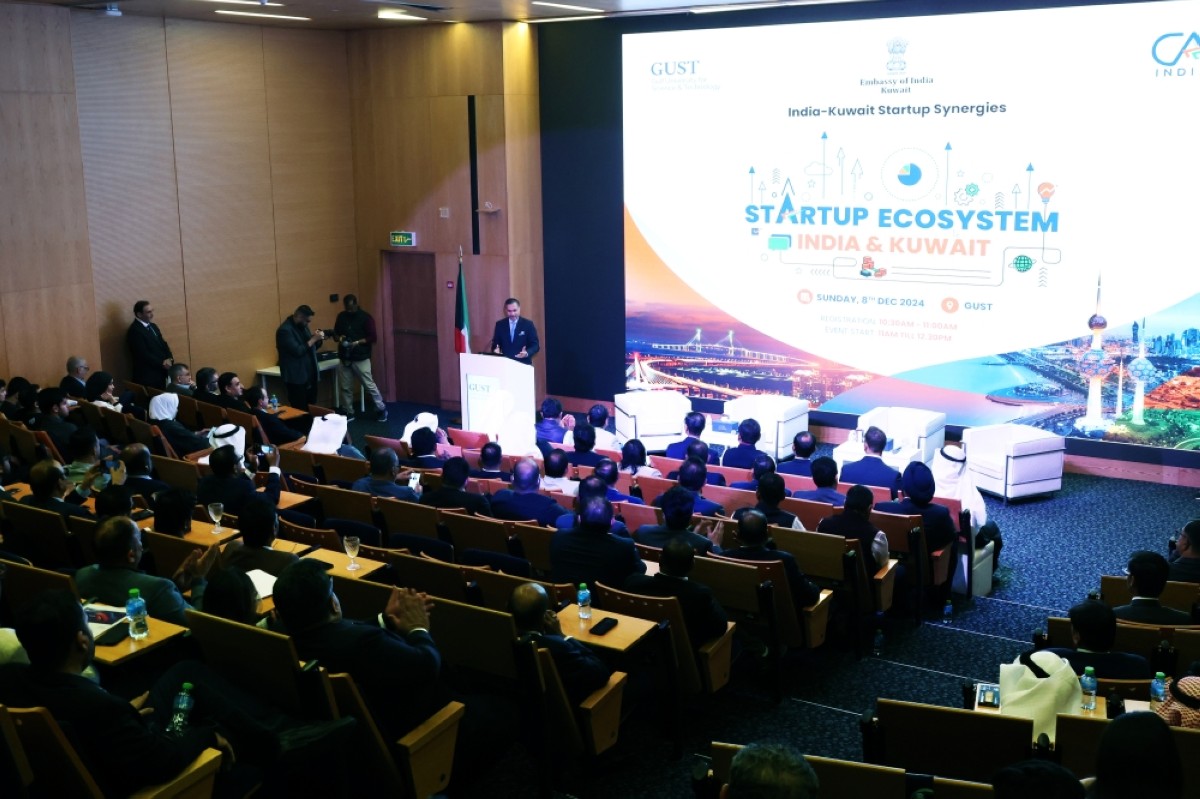 KUWAIT: The audience listens to a key note speech at the India-Kuwait Startup Synergies conference. — Photos by Yasser Al-Zayyat