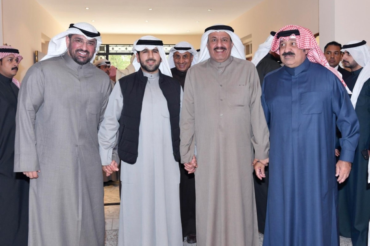 Sheikh Ahmad Al-Yousef, Sheikh Fahad Al-Nasser, Saad Enad and others attend a luncheon hosted by Kuwait Football Association.