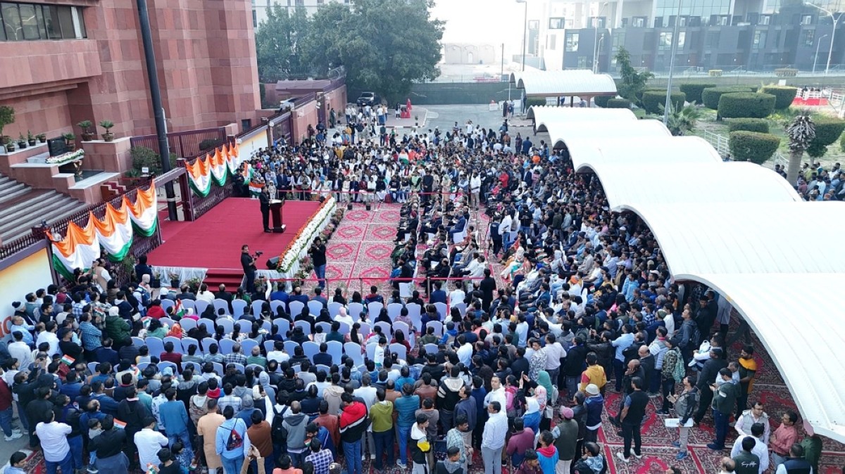 KUWAIT: Officials and members of the Indian community attending the ceremony held to mark India&#039;s Republic Day on Sunday January 26, 2025. 