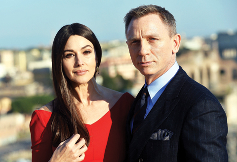 Italian actress Monica Bellucci and British actor Daniel Craig