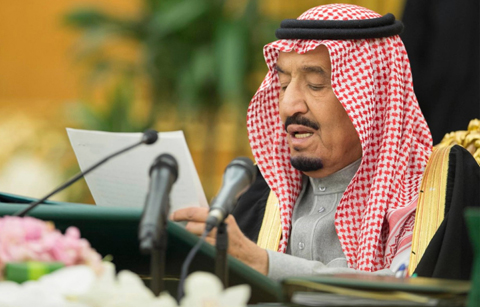 Saudi King Salman bin Abdulaziz heads the Council of Ministers meeting in the capital Riyadh. – AFPn