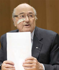 Suspended FIFA President Sepp Blatter
