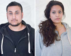 This photo provided by Thames Valley Police shows Mohammed Rehman and his wife Sana Ahmed Khan. —AP