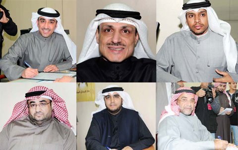 Osama Al-Tahous, Jassim Abul Al-Kandari, Abdulaziz Al-Samhan, Waleed Al-Sharrah, Khaled Al-Hamad and Taher Al-Failakawin