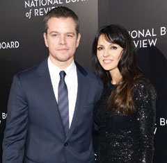 Matt Damon, left, and Luciana Barroso