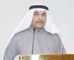 Undersecretary of the State Audit Bureau (SAB) Ismail Al-Ghanim speaks at the meeting.
