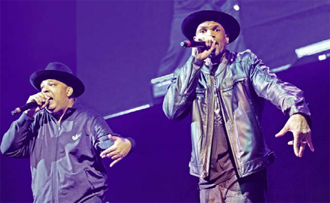 In this file photo, Joseph Simmons, left, and Darryl McDaniels of Run DMC perform at Christmas in Brooklyn at the Barclays Center in the Brooklyn borough of New York. — AP
