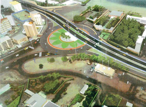KUWAIT: This archive photo shows an artists’ rendition of the planned renovation of the Bidaa Roundabout. — KUNA