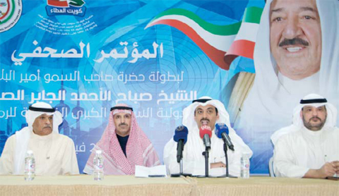 KUWAIT: Adnan Al-Ibrahim, Obaid Al-Osaimi, Duaij Al-Otaibi and Misfer Al- Ghurba pictured during the press conference. — Photos by Sherif Ismail