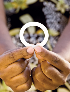 This photo provided by the International Partnership for Microbicides shows a ring that is coated with an anti-AIDS drug designed for women to insert into the vagina once a month to reduce the risk of HIV infection. — AP