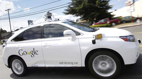 MOUNTAIN VIEW: In this May 13, 2015, file photo, Google's self-driving Lexus car drives along street during a demonstration at Google campus in Mountain View, California. - AP n
