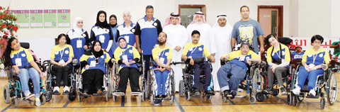 HSC Deputy Chairman Nasser Al-Ajmi (centre) seen with other officials during the tournament.