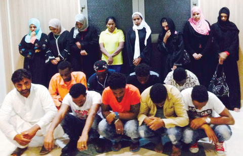 KUWAIT: Members of a gang arrested yesterday for offering illegal domestic help services.