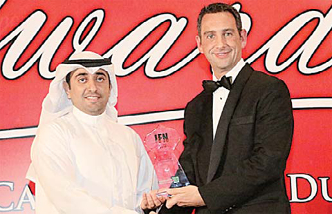Al Mejhem receiving the award