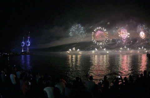Fireworks mark national anniversaries