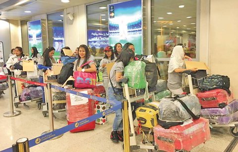 KUWAIT: A number of runaway housemaids prepare to travel to Manila through Kuwait government’s Assisted Voluntary Repatriation Program (AVRP).