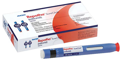 NEW YORK: This undated file image provided by Amgen Inc shows the cholesterollowering drug Repatha.