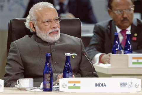 WASHINGTON, District of Columbia: File photo shows Indian Prime Minister Narendra Modi attends a plenary session during the 2016 Nuclear Security Summit at the Washington Convention Center in Washington, DC. — AFP