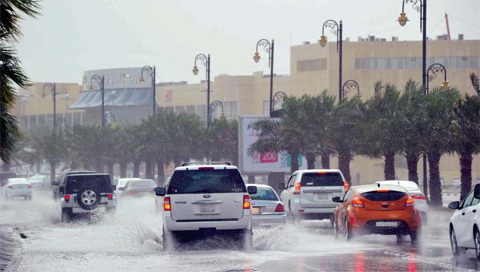 JEDDAH: Road traffic came to a virtual standstill on many of the roads in Saudi Arabia as floodwaters inundated roads following heavy rains. — SPA