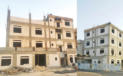 KUWAIT: These photos provided by Kuwait Municipality show houses where construction violations were detected during crackdowns.