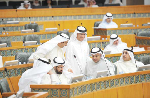 KUWAIT: Lawmakers and ministers are seen during a National Assembly session yesterday. — Photo by Yasser Al-Zayyat