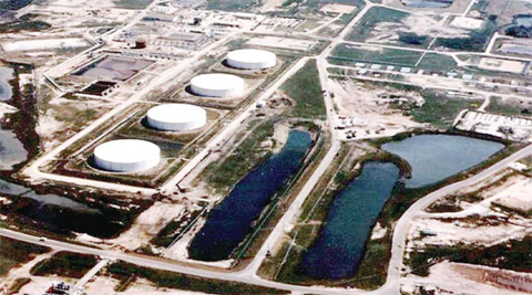 The US Strategic Petroleum Reserve (SPR) Bryan Mound storage facility located in Brazoria County