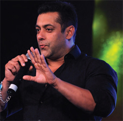 Indian Bollywood actor Salman Khan at a promotional event in Mumbai. —