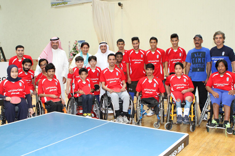 Al-Abdallah with table tennis team 