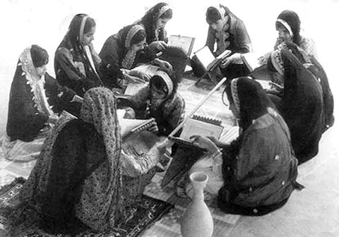 Kuwaiti student are pictured while studying during the early 1900’s. — KUNA photo