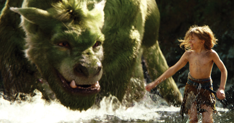 This image released by Disney shows Oakes Fegley in a scene from “Pete’s Dragon.”— AP