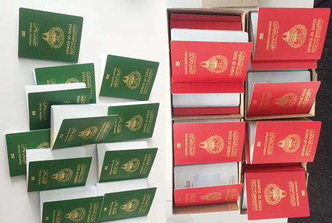 The special and diplomatic e-passports are seen.