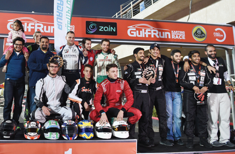 Winners of GulfRun Karting Race