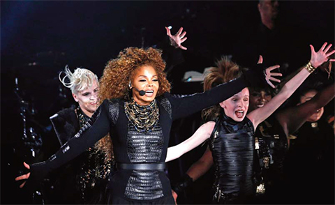 This file photo shows US singer Janet Jackson as she performs during the Dubai World Cup horse racing event at the Meydan racecourse in the United Arab Emirate of Dubai. — AFP