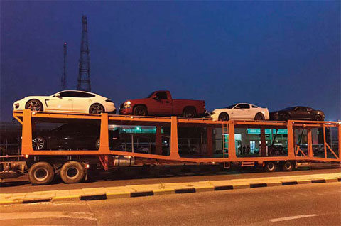 KUWAIT: Vehicles impounded during a traffic police crackdown