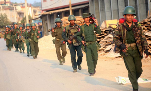 File picture of Myanmar soldiers. (Photo: AFP)