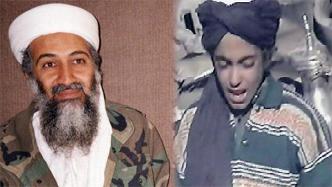 Osama bin Laden (L). Hamza (R) in an undated photograph. (AFP Photo)