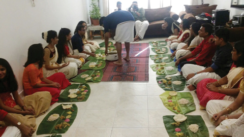 KUWAIT: A traditional Onam feast is served on banana leaves in an apartment in Salmiya as a group of Malayali families gathered there to celebrate the festival.