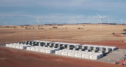 JAMESTOWN: This screen grab from an undated handout video from a drone shows the Tesla 100 MW/129 MWh Powerpack system by billionaire entrepreneur Elon Musk in the rural town of Jamestown, 200km north of Adelaide. —AFP