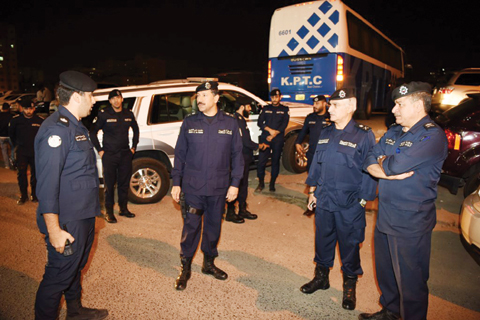 KUWAIT: Interior Ministry officials are seen during a recent inspection campaign in Nugra