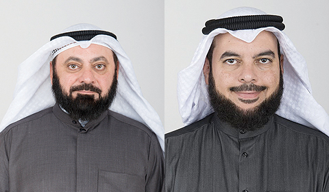 MP Waleed Al-Tabtabai and MP Jamaan Al-Harbash
