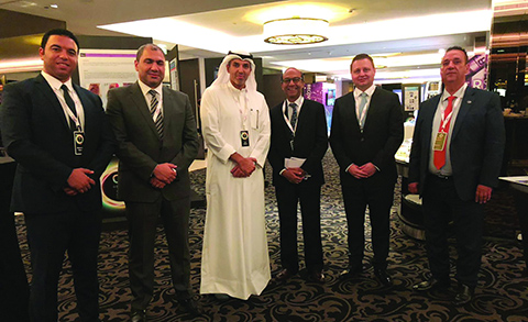 DUBAI: Dr Ziad Al-Alyan CEO of Central Circle Medical Company in Kuwait (center left) and Ramesh Subrahmanian, the president of International attend the event with the company team.  