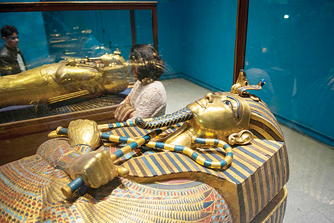 The sarcophagus of the Pharaoh Tutankhamun is pictured at Cairo’s Egyptian Museum.