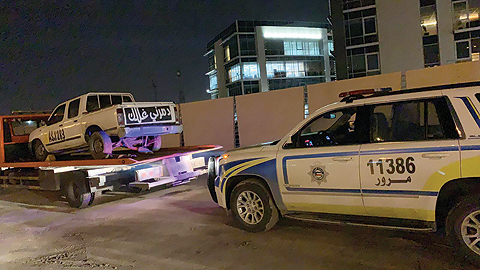 KUWAIT: A vehicle impounded for reckless driving.