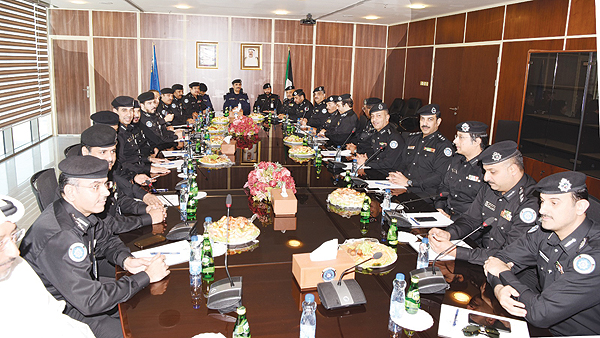 KUWAIT: Maj Gen Talal Maarafi chairs a high-level meeting with officials at the Residency Affairs Department.