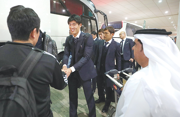 ABU DHABI: Japan’s football team arrives at Dubai airport to participate in the AFC Asian Cup UAE 2019 . — AFP